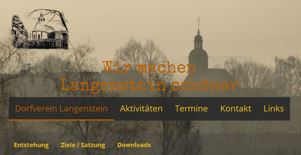 Webseite Dorfverein Langenstein