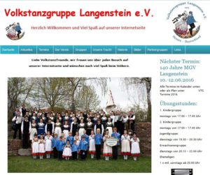 neue Webseite der Volkstanzgruppe Langenstein 