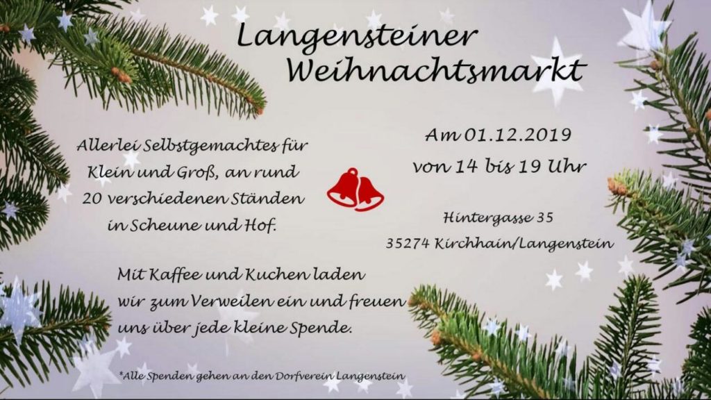 Weihnachtsmarkt in Langenstein Flyer